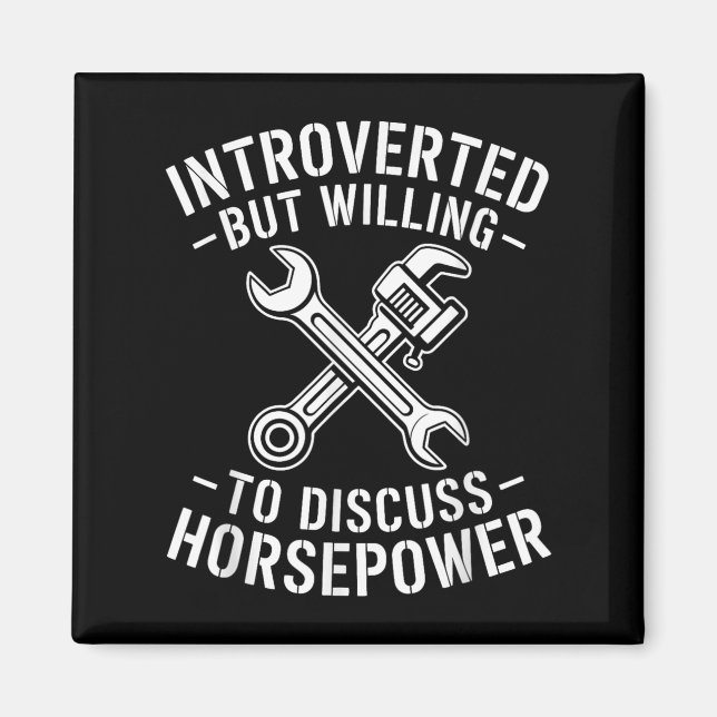 Einführung des Spaßes für Horsepower Quote Magnet (Vorne)