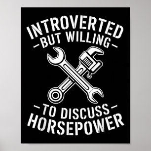 Einführung des Spaßes für Horsepower Quote Poster