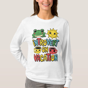 Einführung des Urlaubsmodus für Frauen mit langer  T-Shirt