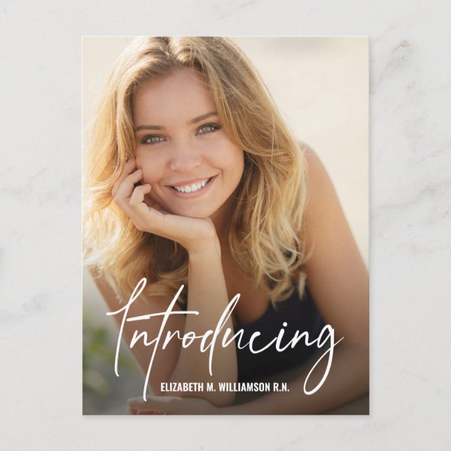 Einführung eines benutzerdefinierten Fotos für Kra Ankündigungspostkarte (Vorderseite)