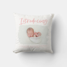 Einführung eines eleganten Minimalgeburts für Foto Kissen