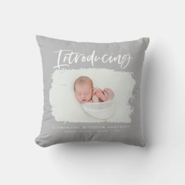 Einführung eines eleganten Minimalgeburts für Foto Kissen