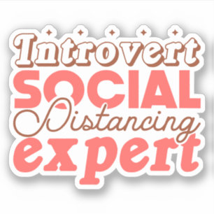 Einführung eines Sozialdistanzierungsexperten Aufkleber