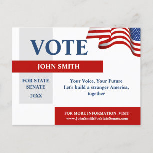 Einführung eines US-Wahlkampf-Kandidaten Postkarte