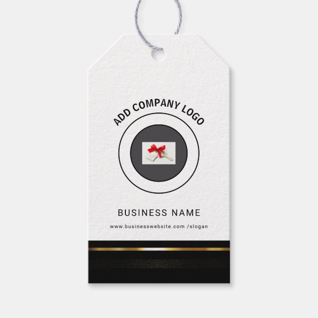 Einführung in das Black & Gold Real Anwesen Market Geschenkanhänger (Vorderseite)