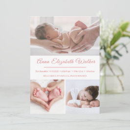 Einführung in das Foto der Geburt eines Neugeboren Ankündigung