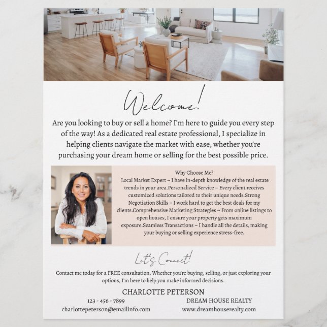 Einführung in Real Anwesen Agent Flyer (Vorne)