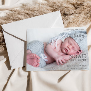 Einführung unserer süßen Baby-Foto-Ankündigungskar