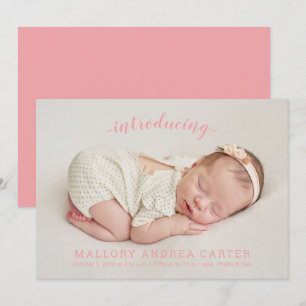 Einführung unseres Baby Foto Geburtsankündigung