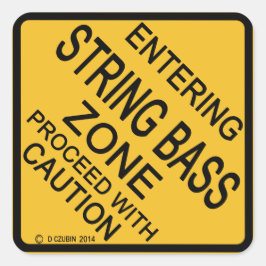 Eingabe der String-Bass-Zone Quadratischer Aufkleber