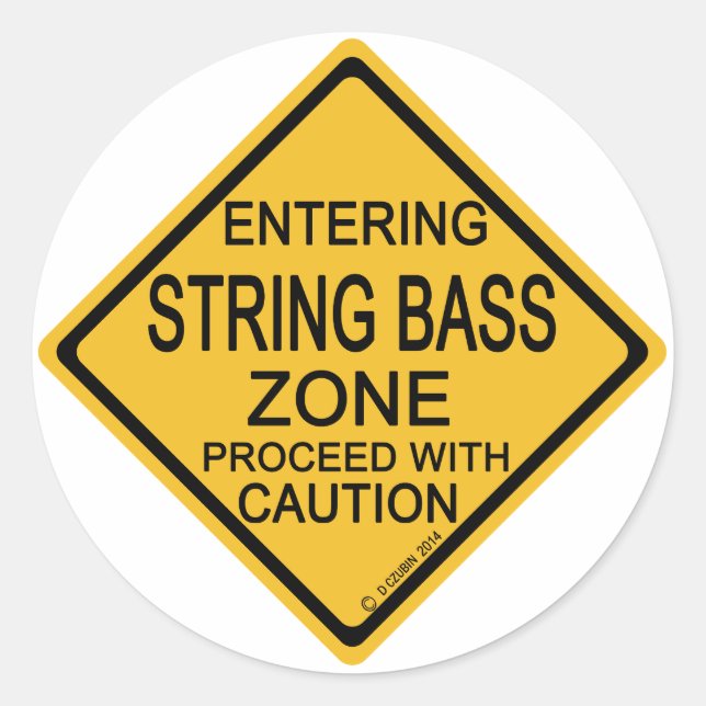 Eingabe der String-Bass-Zone Runder Aufkleber (Vorderseite)