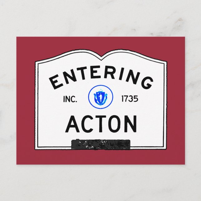 Eingabe von Acton Postkarte (Vorderseite)