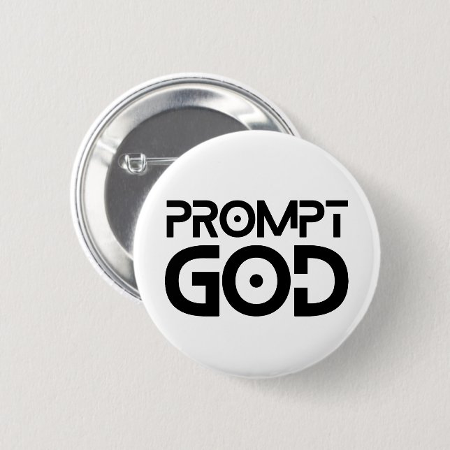 Eingabeingenieur Eingabe Gott KI-Tech Eingabemeist Button (Vorne & Hinten)