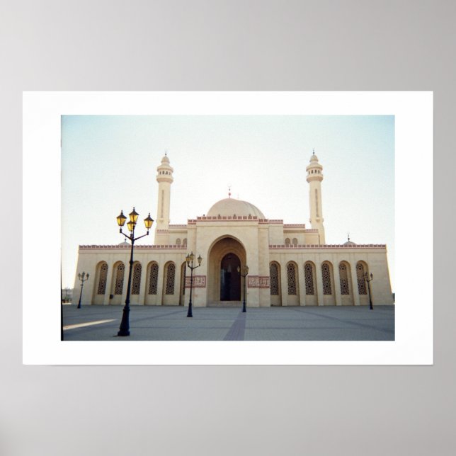 Eingang der Großen Moschee, Manama, Bahrain Poster (Vorne)