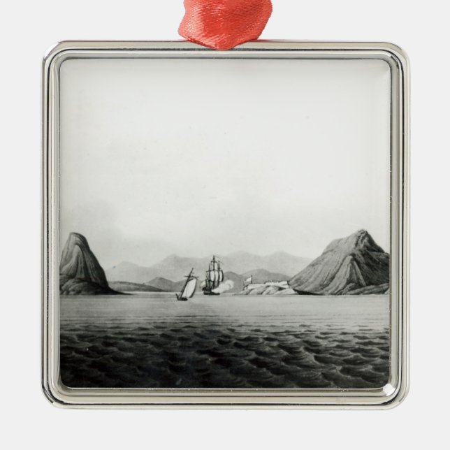 Eingang des Hafens von Rio de Janeiro Ornament Aus Metall (Vorne)