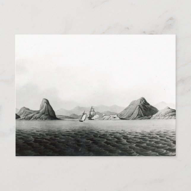 Eingang des Hafens von Rio de Janeiro Postkarte (Vorderseite)