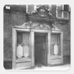 Eingang eines Bordels in Paris Quadratischer Aufkleber