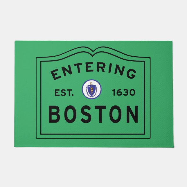 Eingang in Boston MA Fußmatte (Vorderseite)