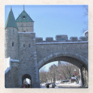 Eingang in Old Quebec City, Quebec, Kanada Glasuntersetzer