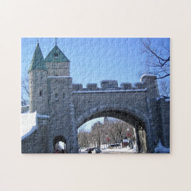 Eingang in Old Quebec City, Quebec, Kanada Puzzle (Horizontal)
