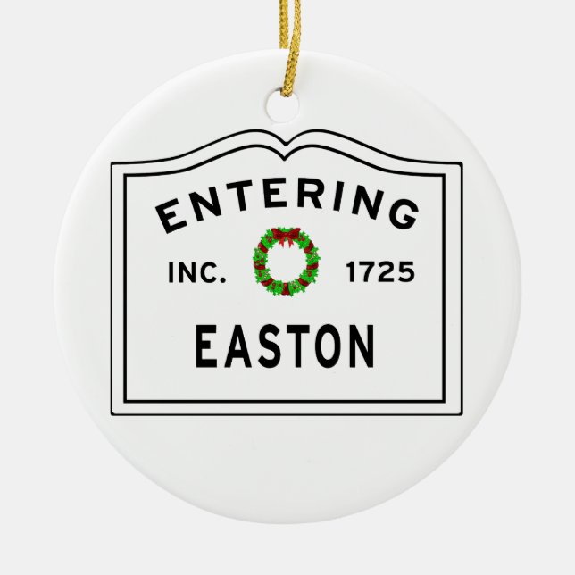 Eingang Massachusetts Town Marshfield Keramik Ornament (Vorne)