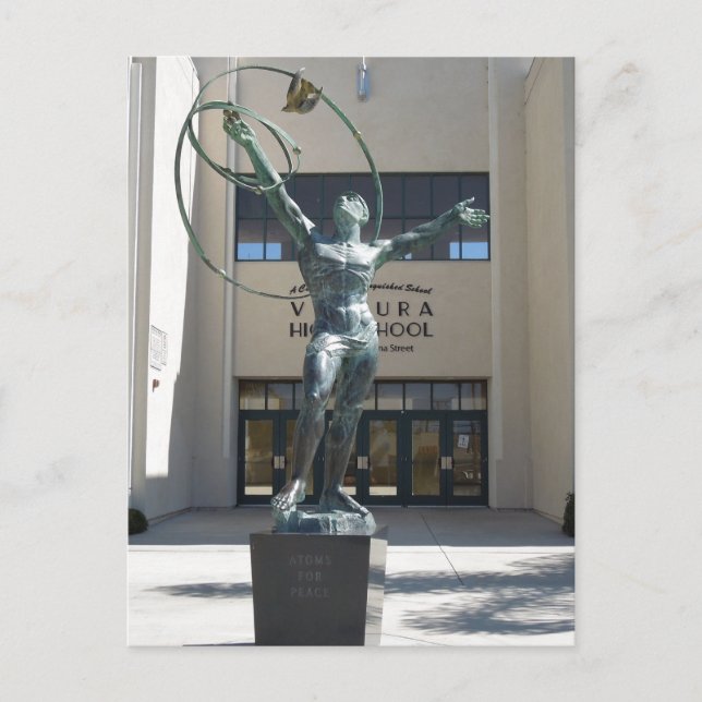 Eingang, Ventura High School, Kalifornien Postkarte (Vorderseite)