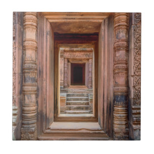 Eingang von Angkor Wat, Kambodscha Fliese