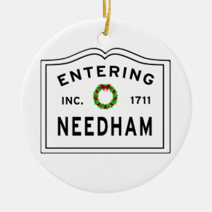 Eingang von Needham Massachusetts Keramik Ornament