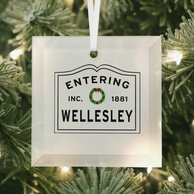 Eingang Wellesley Massachusetts Ornament Aus Glas (Insitu)
