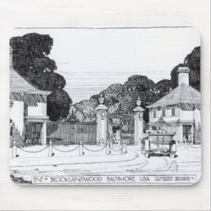 Eingang zu Brooklandwood, Baltimore, USA, vom Th Mousepad