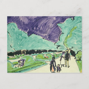 Eingang zu einem großen Garten in Dresden, 1905 Postkarte