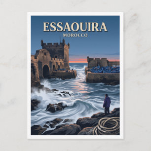 Eingang zum alten Hafen von Essaouira Marokko Postkarte
