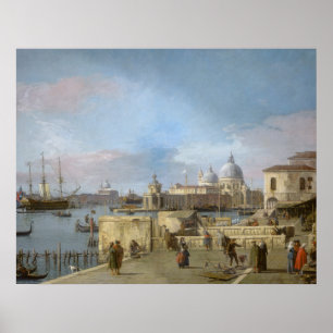 Eingang zum Canale Grande vom Molo, Venedig Poster