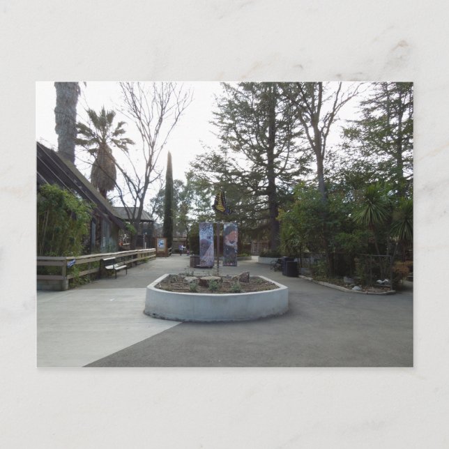 Eingang zum Charles Paddock Zoo Postkarte (Vorderseite)