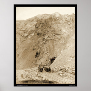 Eingang zum großen Homestake Bergwerk Sd 1888 Poster