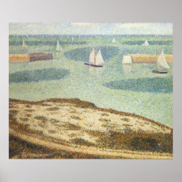 Eingang zum Hafen von Georges Seurat, Vintage Kuns Poster