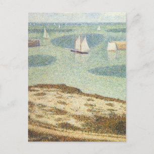Eingang zum Hafen von Georges Seurat, Vintage Kuns Postkarte