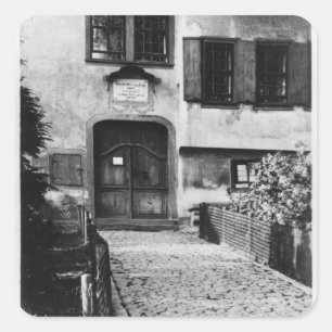 Eingang zum Haus von Johann Sebastian Bach Quadratischer Aufkleber