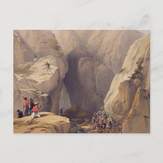 Eingang zum Kojak Pass von Parush, von "Sket" Postkarte (Vorderseite)