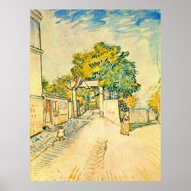 Eingang zum Moulin de la Galette von van Gogh Poster (Vorne)
