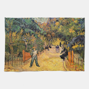 Eingang zum öffentlichen Park von Vincent van Gogh Geschirrtuch