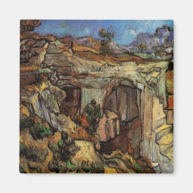 Eingang zum Quarry, Saint-Remy von Vincent van Gog Magnet (Vorne)