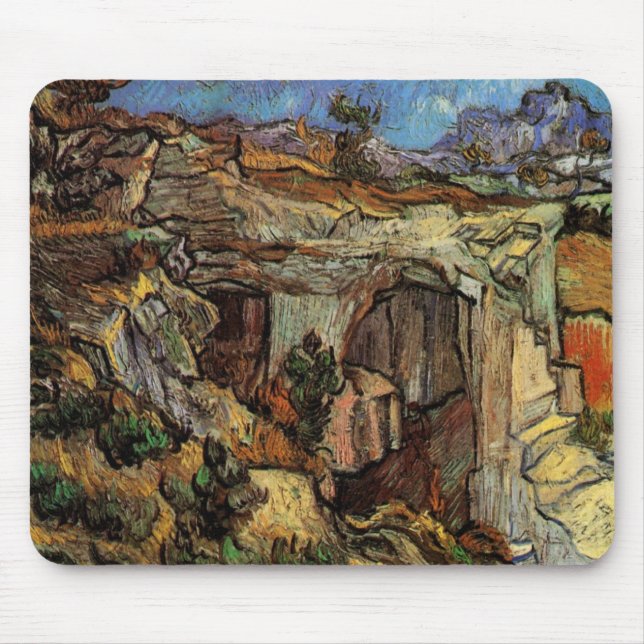Eingang zum Quarry, Saint-Remy von Vincent van Gog Mousepad (Vorne)