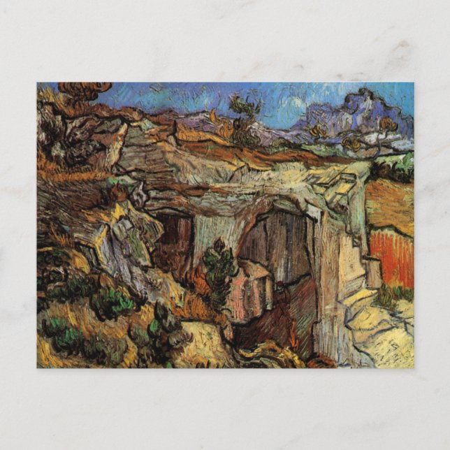 Eingang zum Quarry, Saint-Remy von Vincent van Gog Postkarte (Vorderseite)