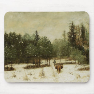 Eingang zum Wald im Winter Mousepad