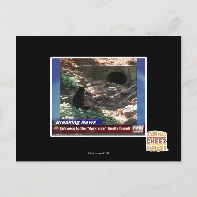 Eingang zur dunklen Seite Postkarte (Vorderseite)