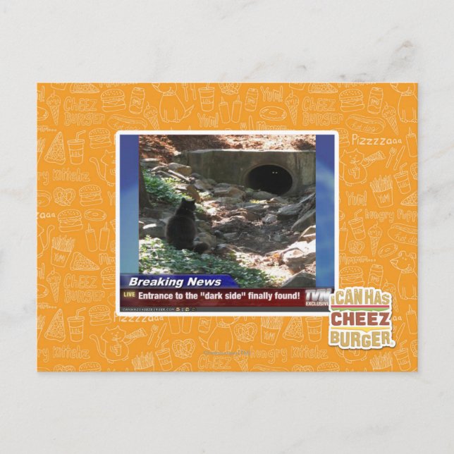 Eingang zur dunklen Seite Postkarte (Vorderseite)