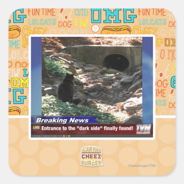 Eingang zur dunklen Seite Quadratischer Aufkleber (Vorderseite)