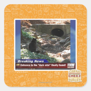 Eingang zur dunklen Seite Quadratischer Aufkleber