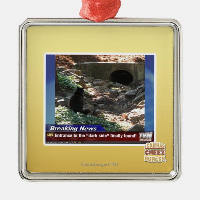 Eingang zur dunklen Seite Silbernes Ornament (Vorne)